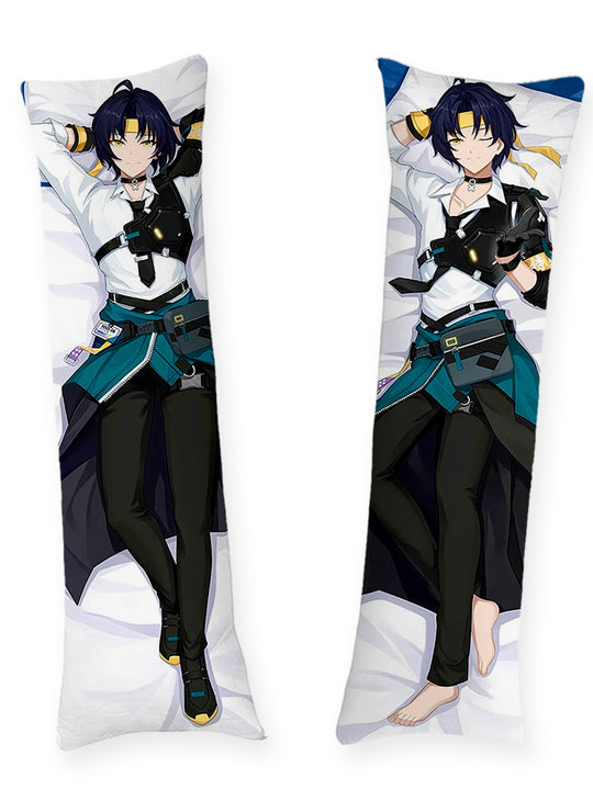 Asaba Harumasa Teal Coat Body Pillow