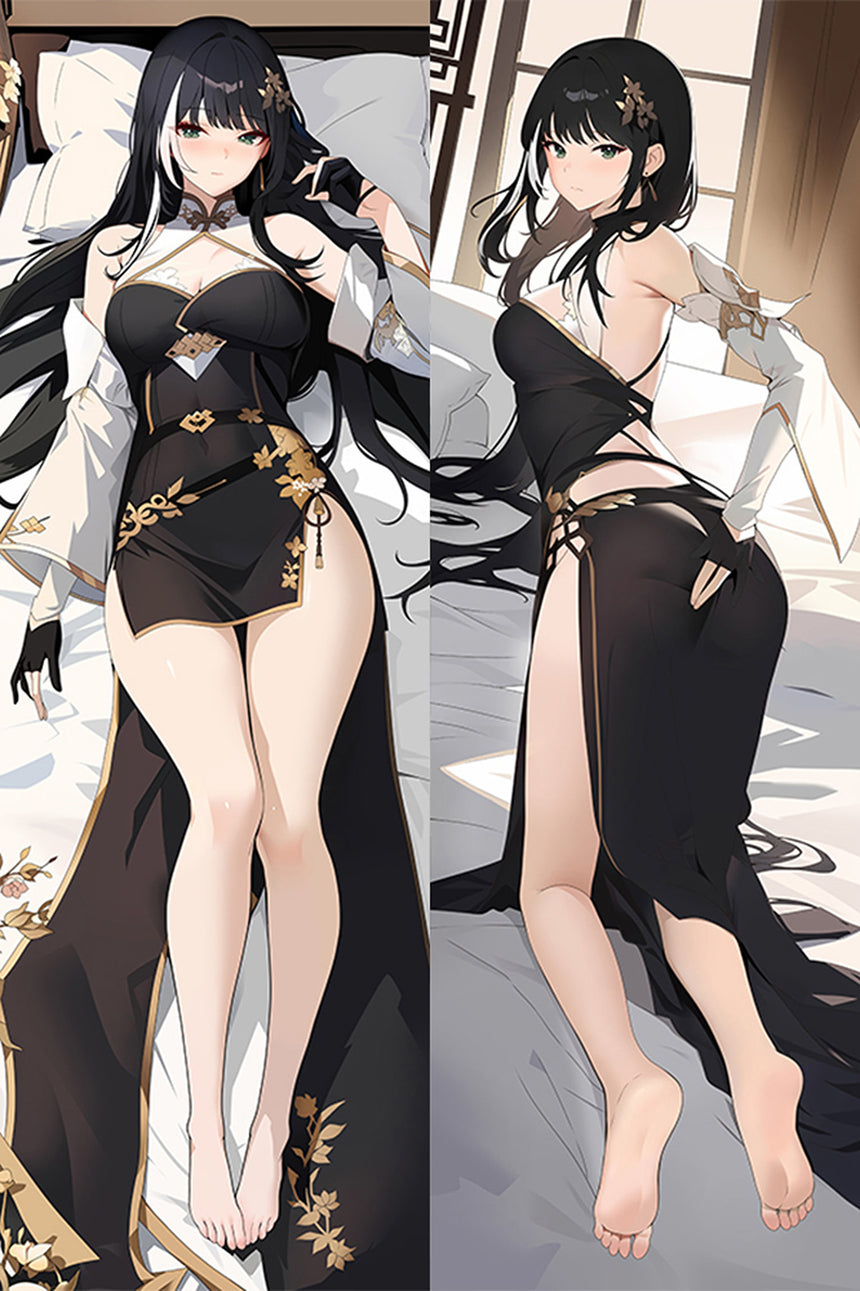 Baizhi Black Qipao Body Pillow