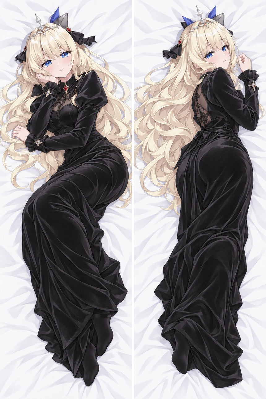 Crown Velvet Evening Gown Body Pillow
