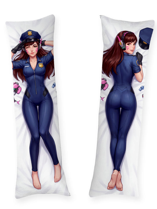 D.Va Officer Skin Pin Up Body Pillow