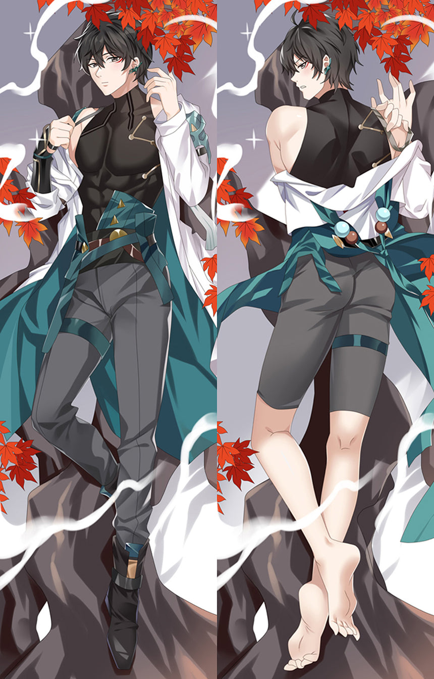 Dan Heng Red Maple Body Pillow