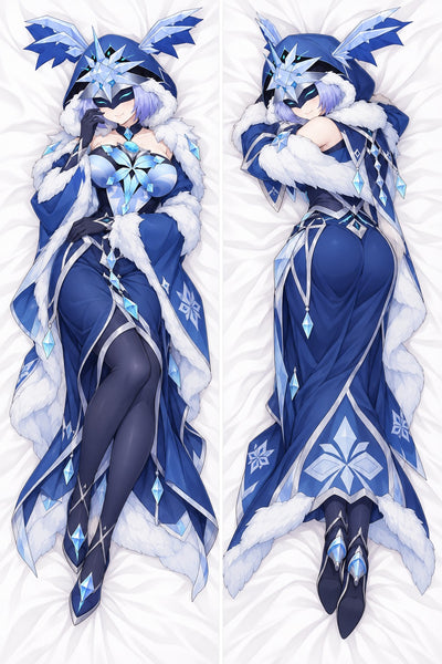 Almohada Fatui Cryo Cicin Mage con vestido de maga de hielo