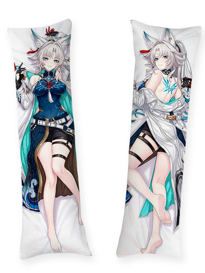 Almohada Feixiao orejas de zorro y abrigo blanco