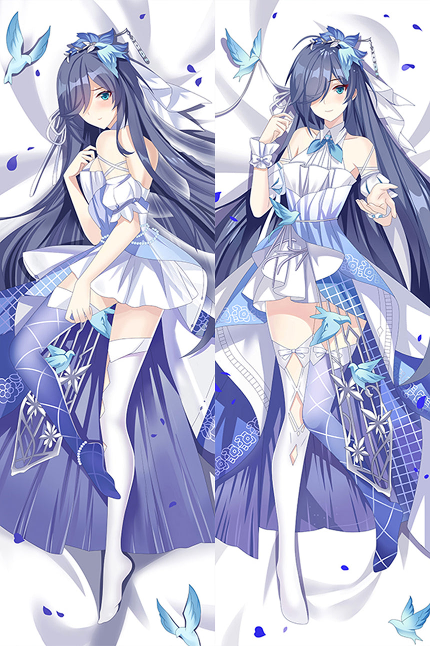 Fu Hua Azure Dress Body Pillow
