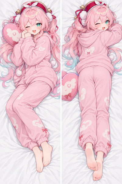 Almohada de Hyacine con sudadera rosa