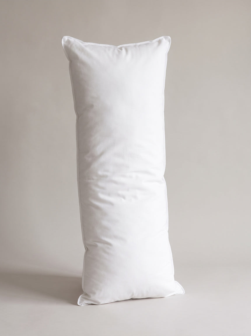 Inner body pillow standing, full length studio view