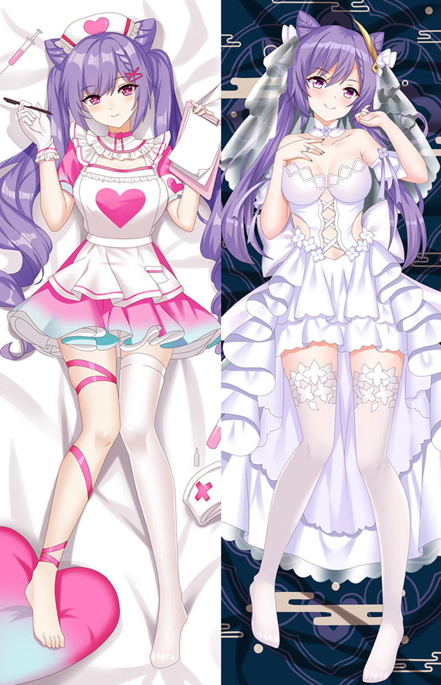 Keqing Nurse and Bride Body Pillow