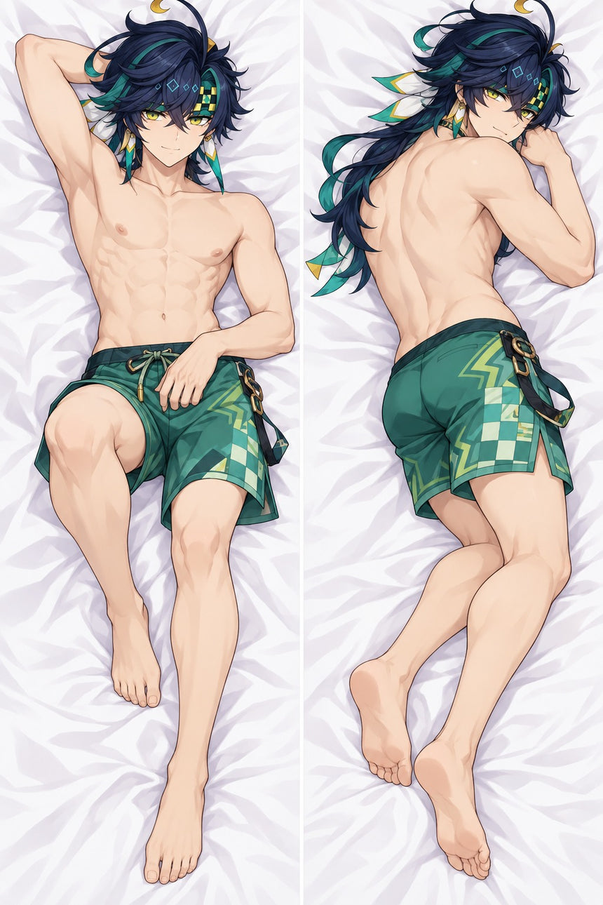 Kinich Green Swim Shorts Body Pillow
