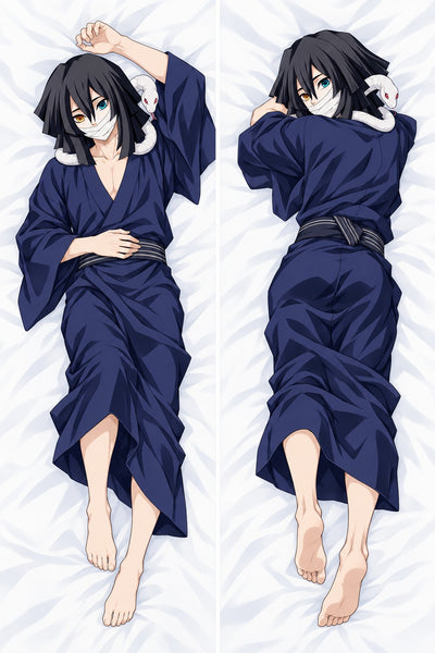 Almohada Obanai Iguro Yukata Azul Marino