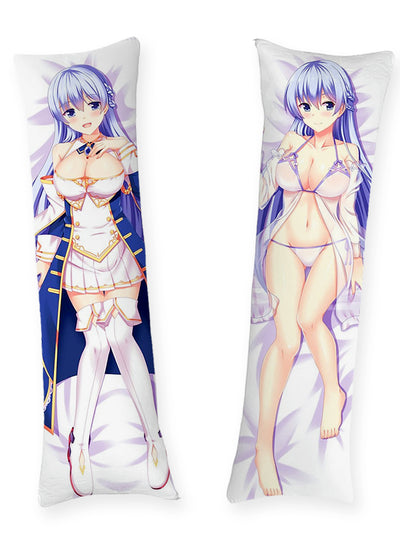 Almohada Rodney Abrigo Azul y Bikini Blanco