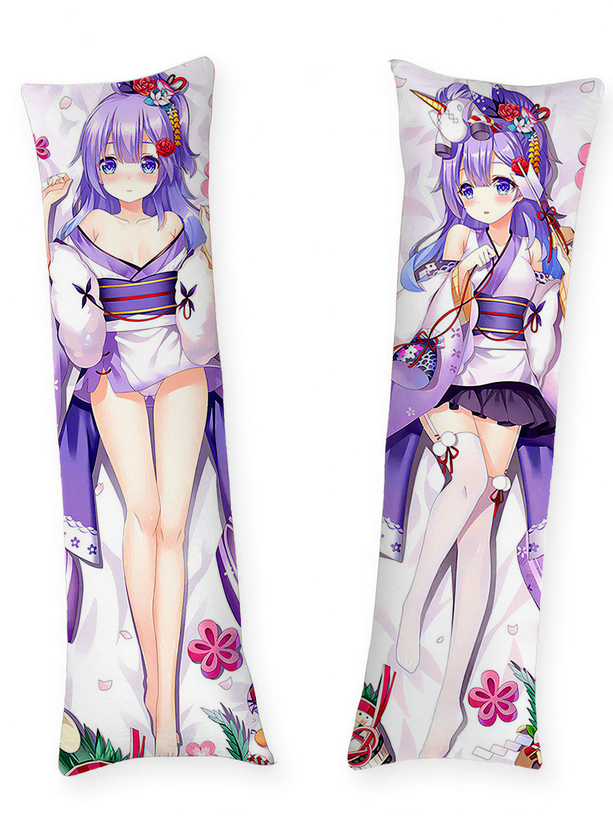 Unicorn Plum and Snow Body Pillow