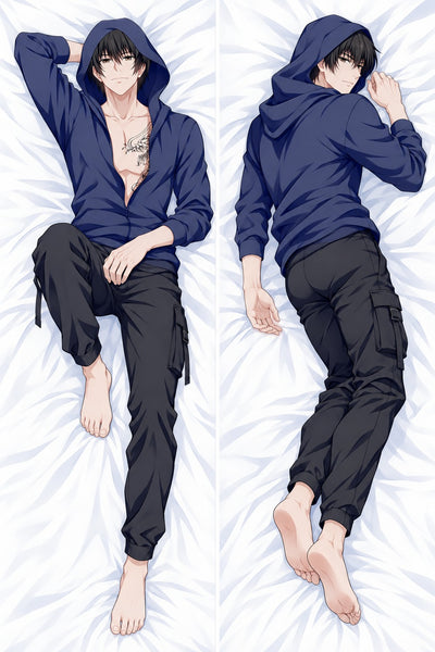 Almohada Zhang Qiling con Sudadera Azul Marino