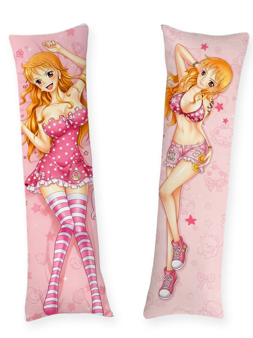 Nami Pink Cloth Body Pillow - mockup