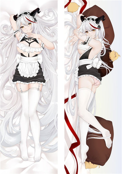 Dakimakura Aegir Traje de Sirvienta y Medias Blancas