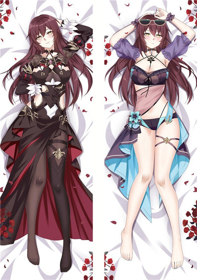Eden Black Gown and Lace Swimsuit Body Pillow