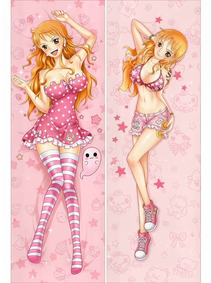 Nami Pink Cloth Body Pillow - design