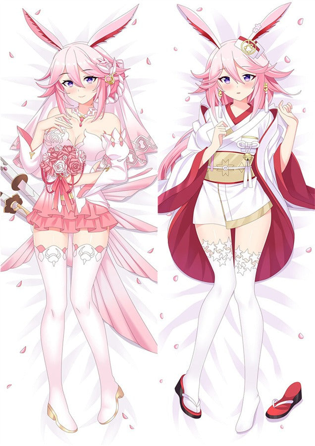 Yae Sakura Wedding Dress and Kimono Body Pillow