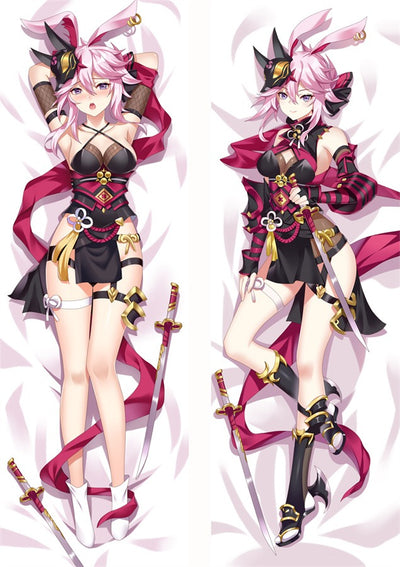 Yae Sakura Black Dress Body Pillow