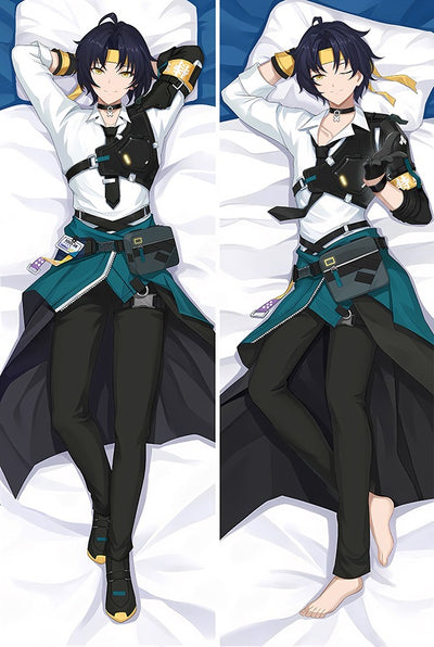 Asaba Harumasa Teal Coat Body Pillow