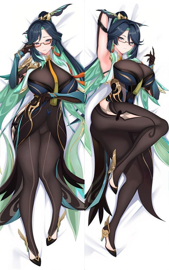 Xianyun Black Bodysuit and Glasses Body Pillow