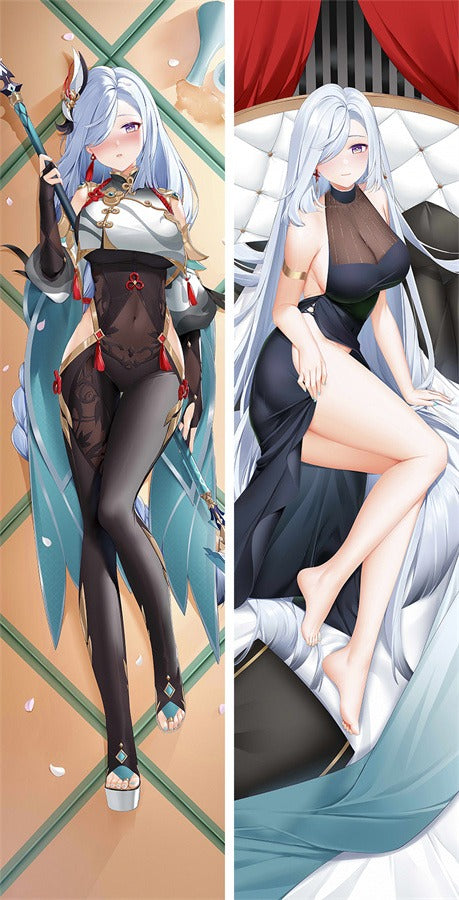 Shenhe Black Evening Dress Body Pillow