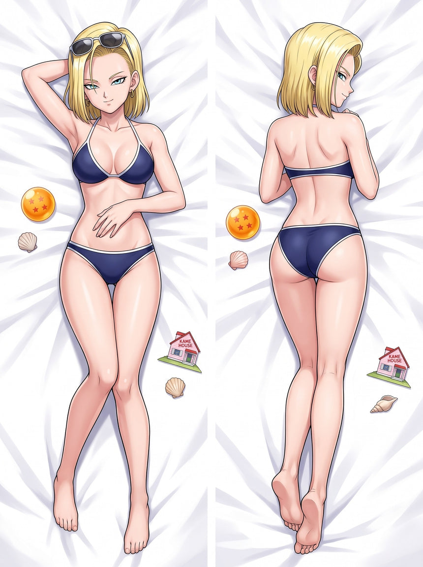 Android 18 Navy Bikini Pin Up Body Pillow