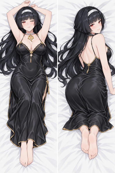 Almohada de Astra Yao con camisón negro y dorado