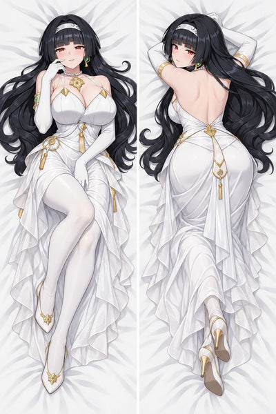 Almohada Astra Yao con vestido de escena blanco