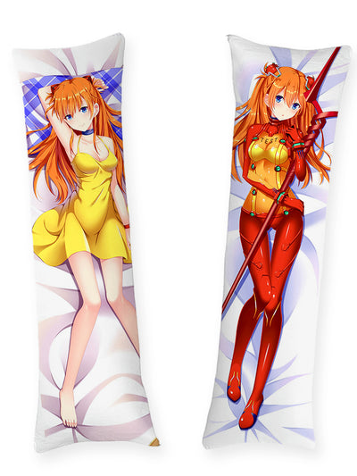 Almohada Asuka Langley con plugsuit y vestido de verano