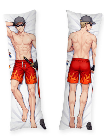 Bro Strider Flame Swim Trunks Body Pillow