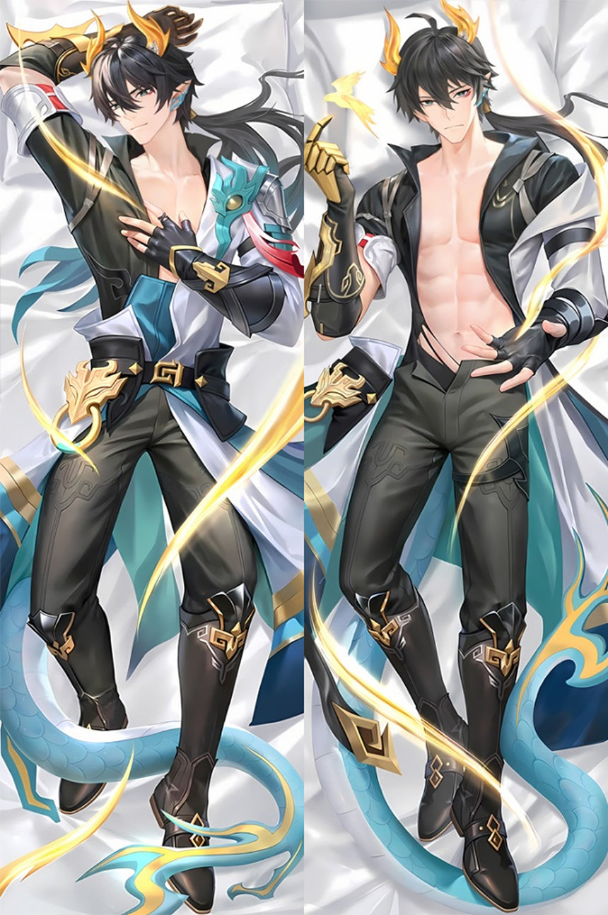 Dan Heng Golden Dragon Body Pillow