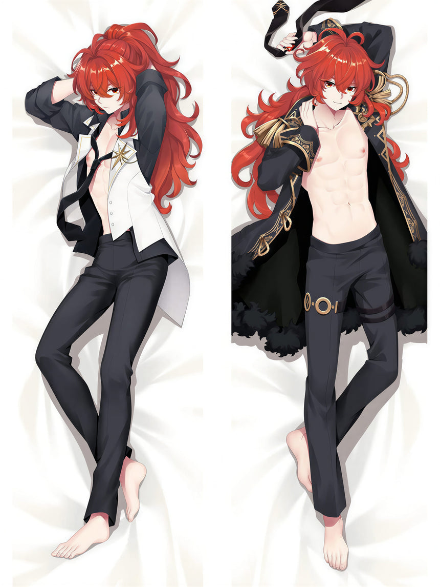 Diluc Genshin Body Pillow 2