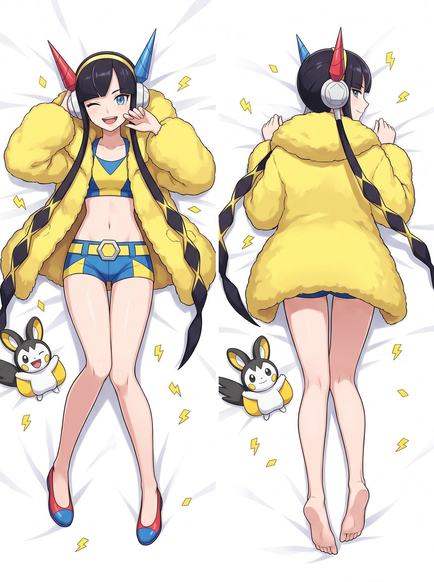 Elesa Pokemon Supermodel Runway Coat Body Pillow