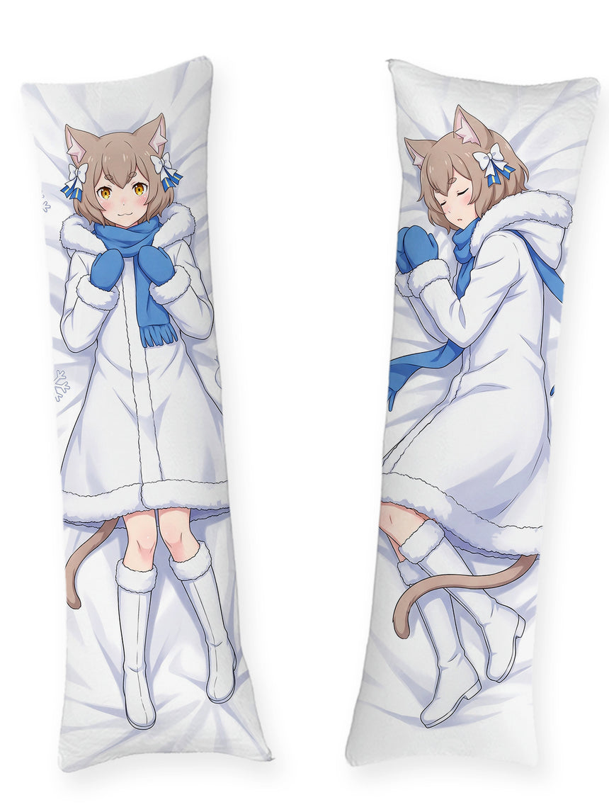Felix Argyle Winter Coat and Scarf Body Pillow