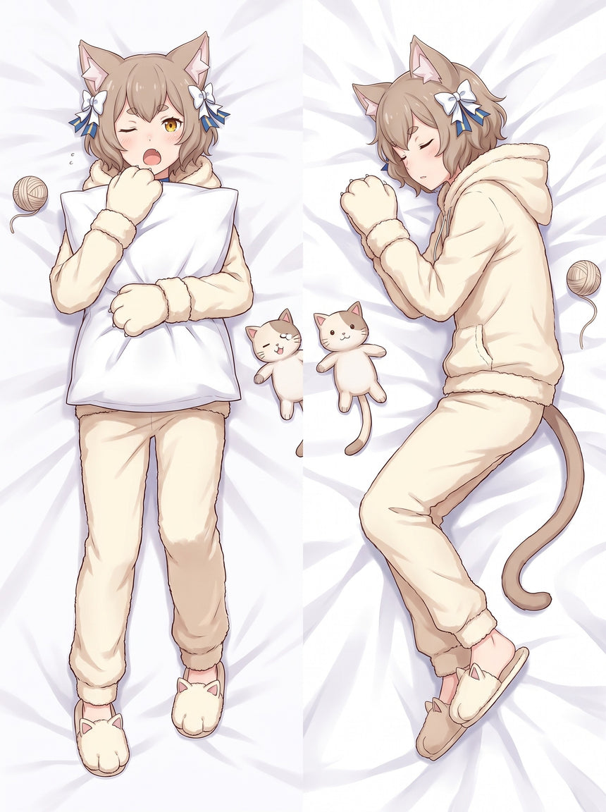 Felix Argyle Cat Hoodie Pajamas Body Pillow