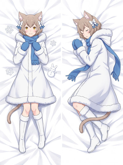 Felix Argyle Winter Coat and Scarf Body Pillow