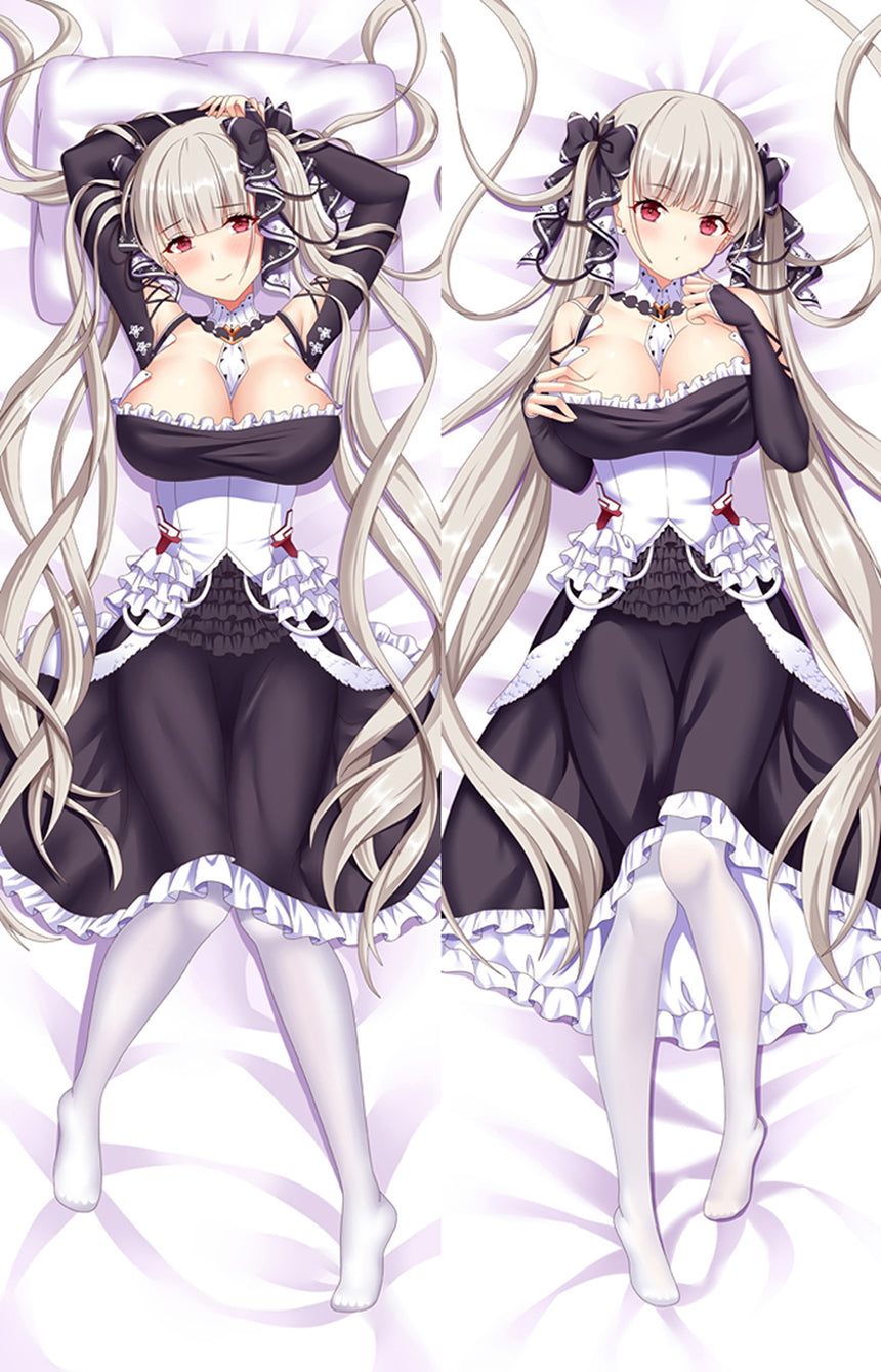 Formidable Black Ruffles Body Pillow