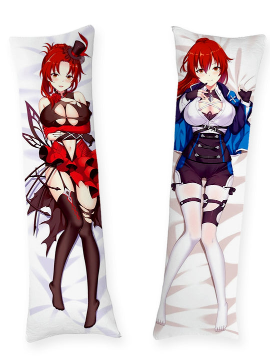 Himeko Murata Crimson Dress and Blue Jacket Body Pillow