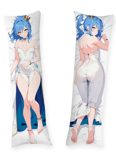 Almohada de Hoshimachi Suisei con vestido de gala blanco