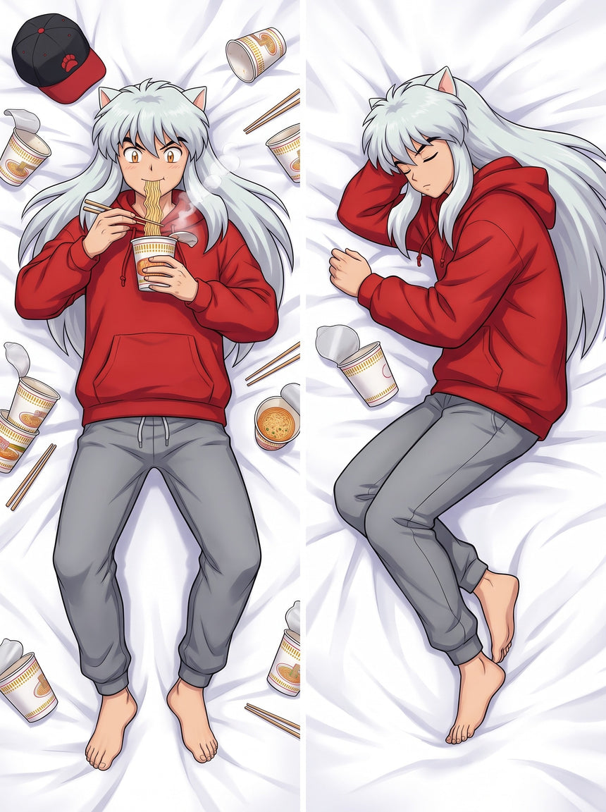 Inuyasha Instant Ramen Cozy Hoodie Body Pillow