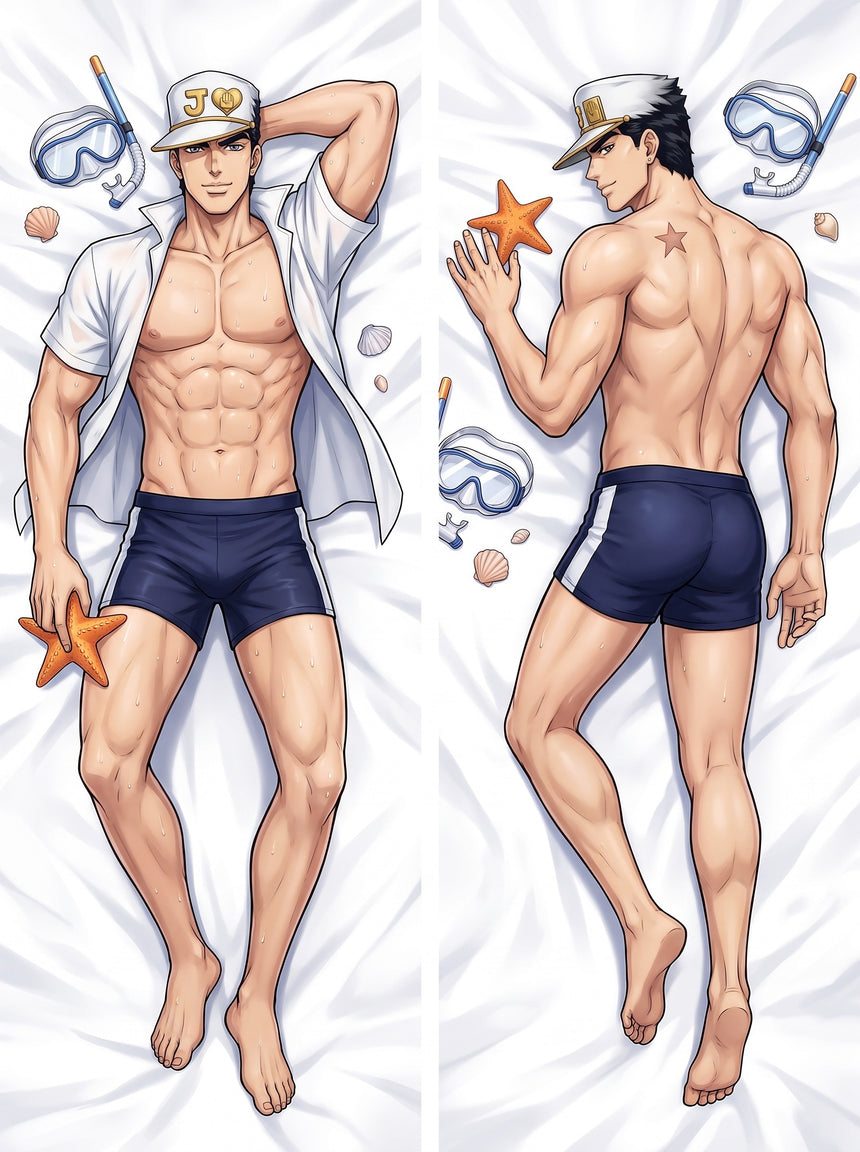 Jotaro Kujo Marine Biologist Beach Body Pillow