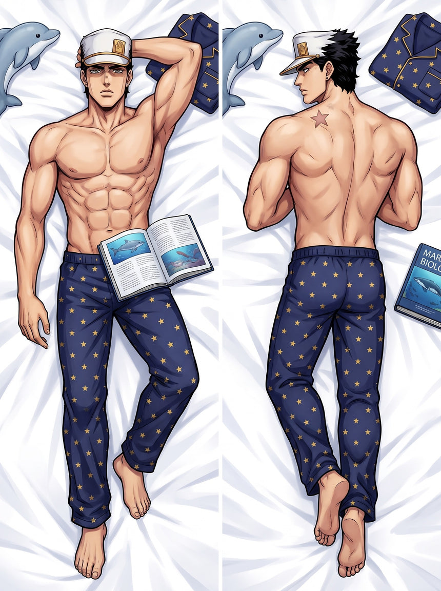 Jotaro Kujo Shirtless Star Pajama Pants Body Pillow