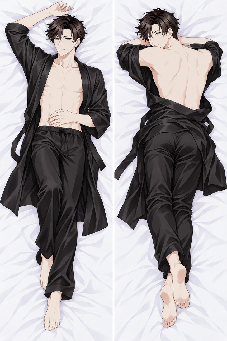 Jumin Han Black Silk Robe Body Pillow