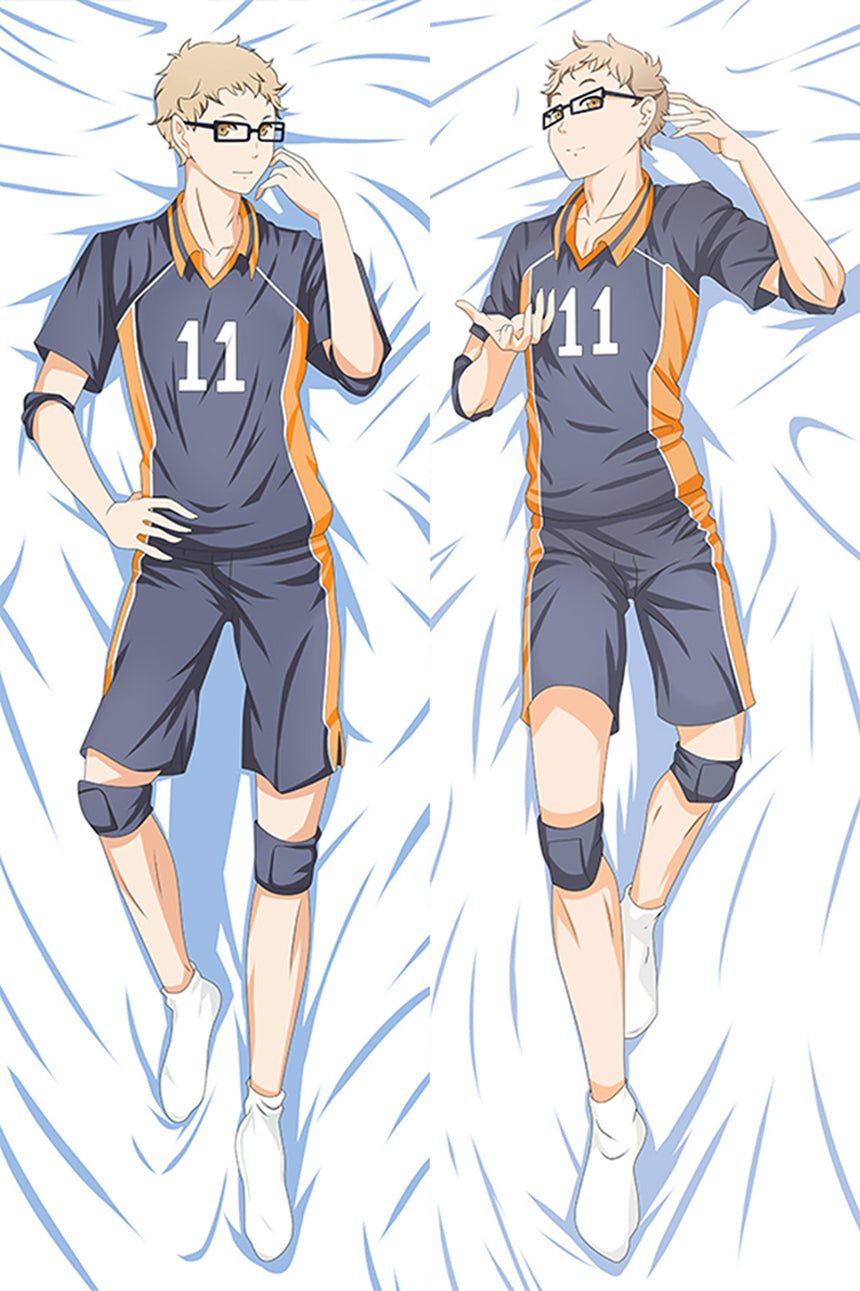 Kei Tsukishima Karasuno Jersey Body Pillow