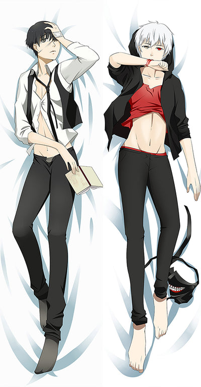 Ken Kaneki Black and White Body Pillow