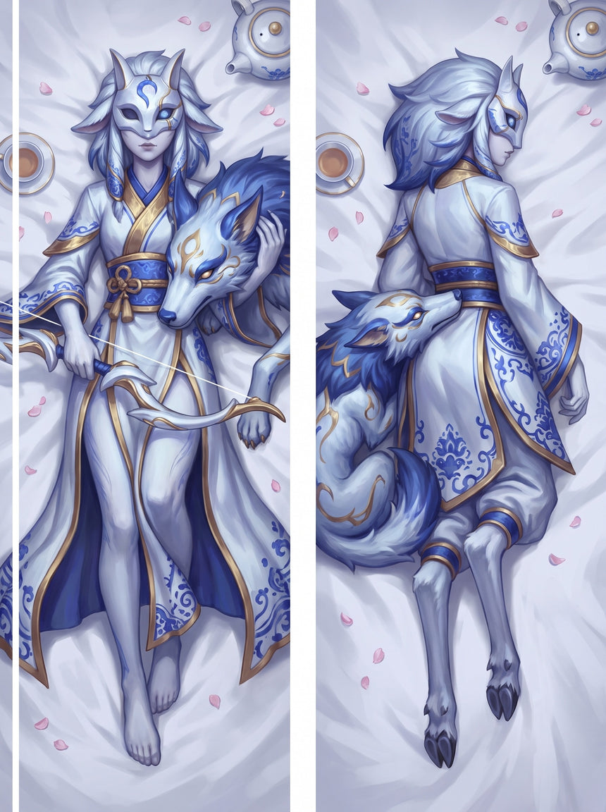 Kindred Porcelain Hunter and Hound Body Pillow