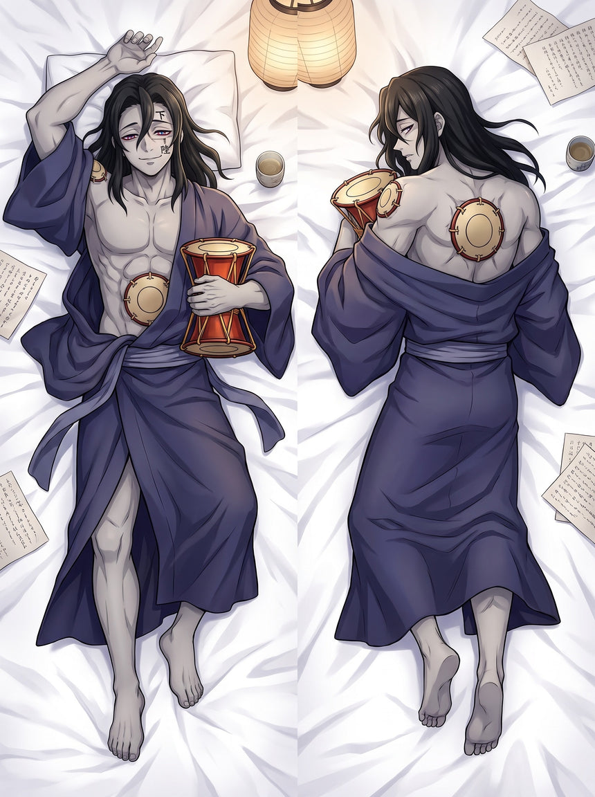 Kyogai Loose Indigo Yukata Body Pillow