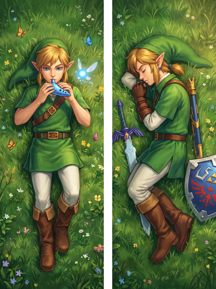 Link Legend of Zelda Ocarina of Time Body Pillow