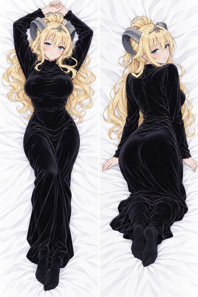 Almohada Lucifer Vestido de Terciopelo Negro