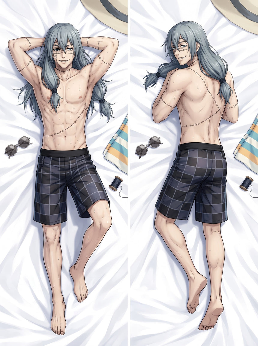 Mahito Poolside Checkered Swim Trunks Body Pillow